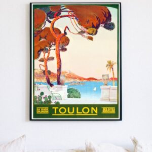 vintage toulon France travel poster