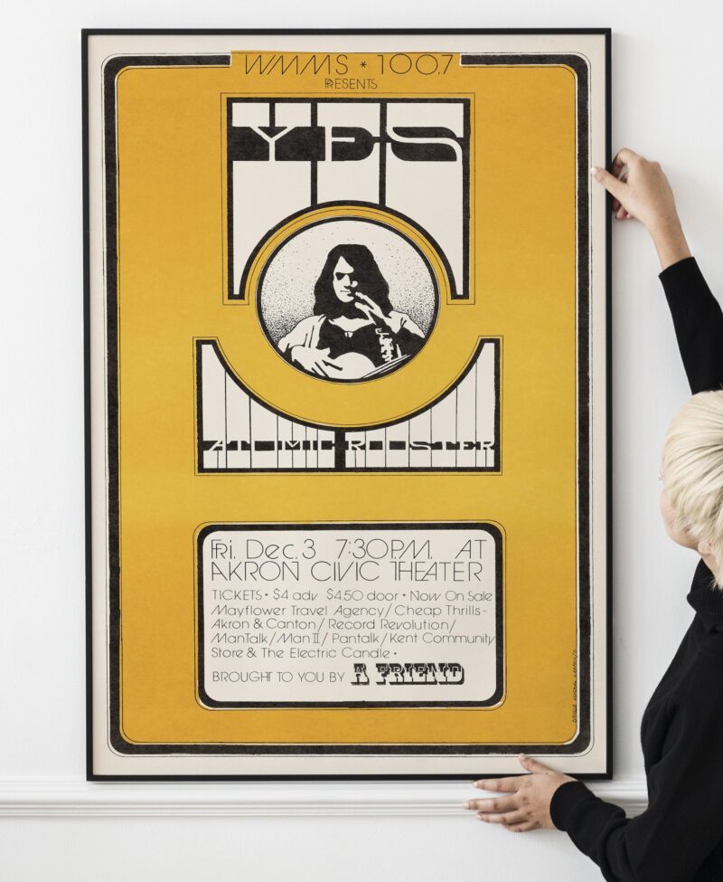 Yes 1971 Akron, OH "Fragile" Tour Concert Poster