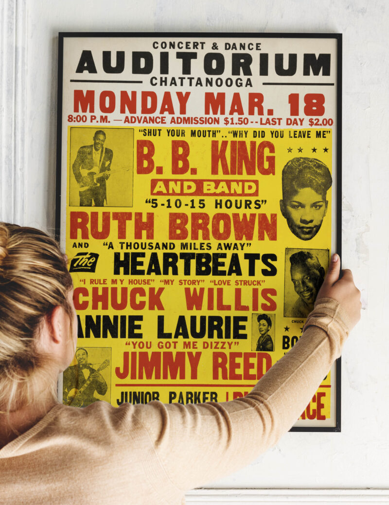 B.B. King, Ruth Brown, Bobby Bland & Jimmy Reed 1957 Concert Poster.
