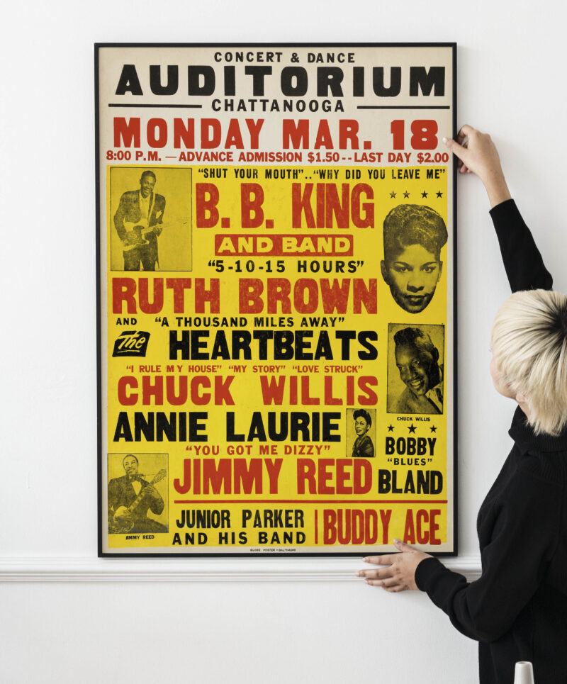 B.B. King, Ruth Brown, Bobby Bland & Jimmy Reed 1957 Concert Poster.
