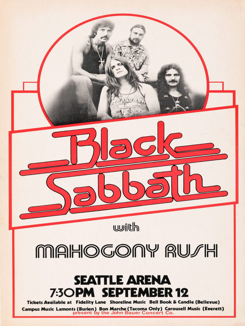 1970s Black Black Sabbath Rock Sabotage Tour Concert Poster - Image 3