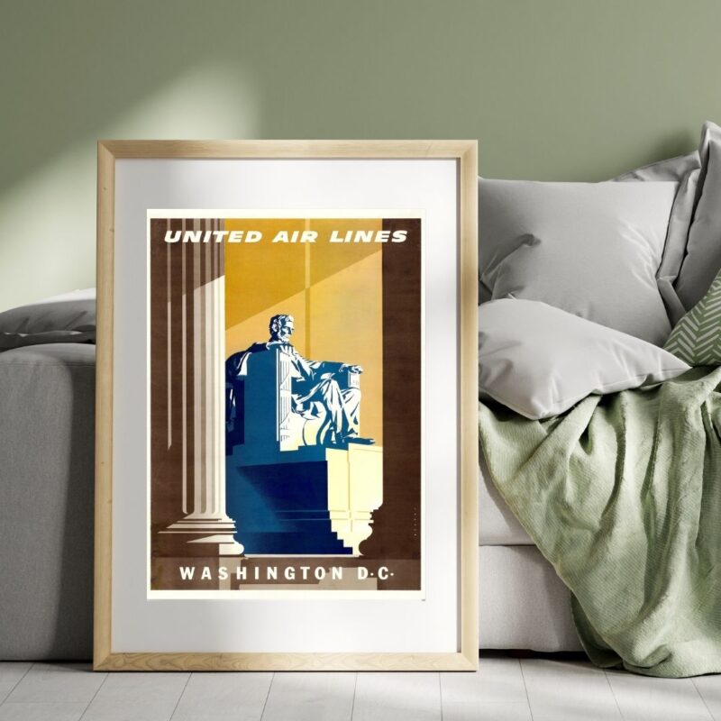vintage Washington DC travel poster