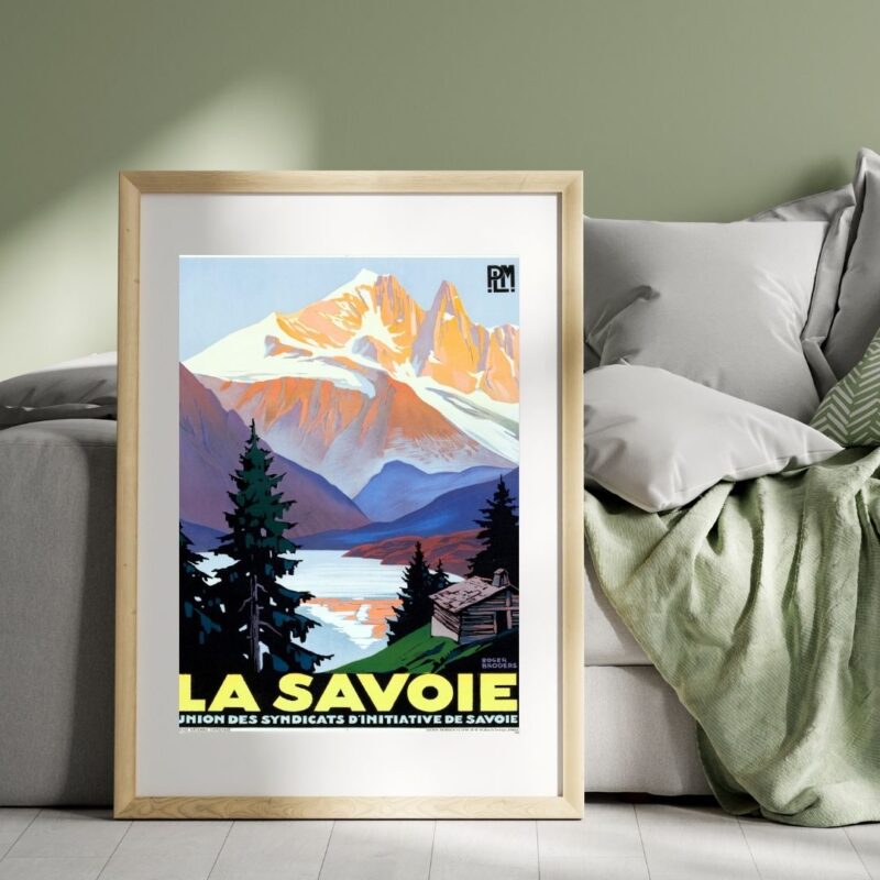 vintage la Savoie France travel poster