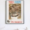 Vintage Pan Am Paris Travel Poster