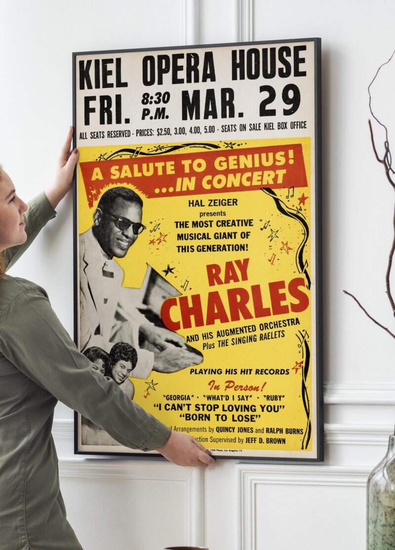 Ray Charles 1963 St. Louis, MO 1963 Concert Poster