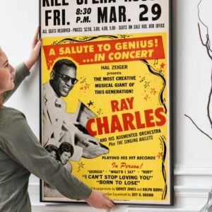 Ray Charles 1963 St. Louis, MO 1963 Concert Poster