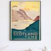 vintage scotland travel poster