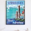 vintage greyhound summer is fun travel poster