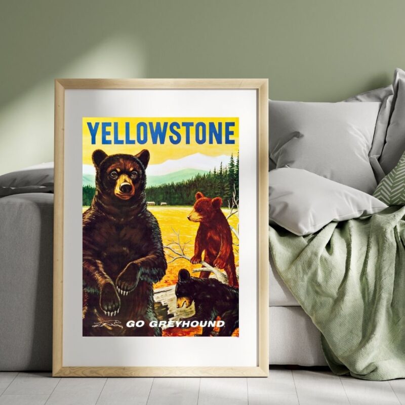 vintage Yellowstone national park poster