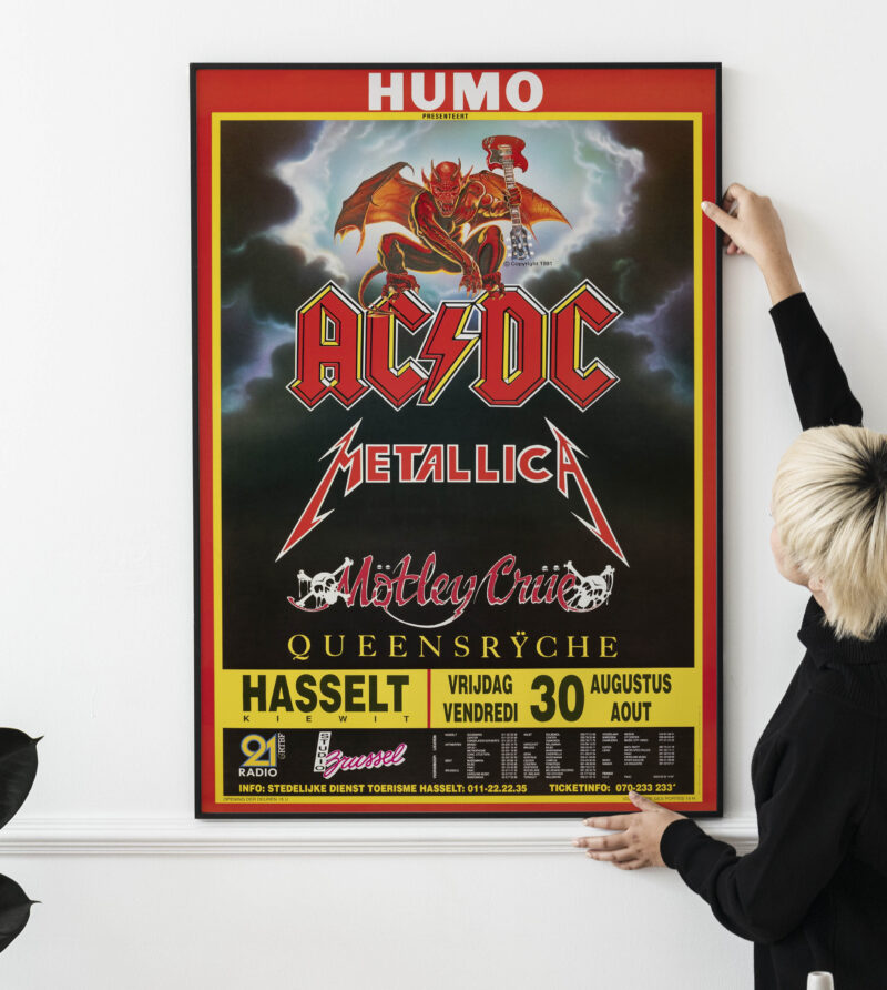 AC/DC, Metallica, Motley Crue, European Tour 1991 Poster