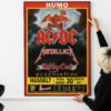 AC/DC, Metallica, Motley Crue, European Tour 1991 Poster