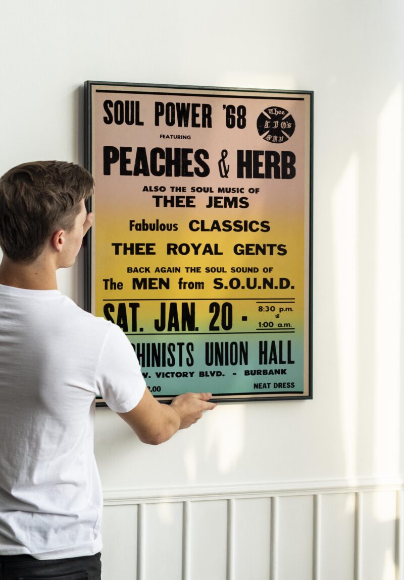 Peaches and Herb Vintage Concert Poster 1968