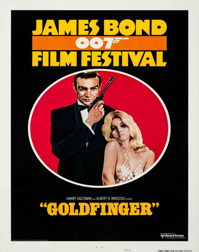 Goldfinger (1964) James Bond Poster – Iconic Spy Film Festival Edition Print