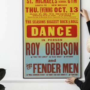Roy Orbison And The Fender Men Concert Poster 1960