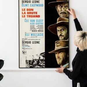 The Good, the Bad and the Ugly Starring Clint Eastwood, Lee Van Cleef, Eli Wallach 1966 French Movie Poster