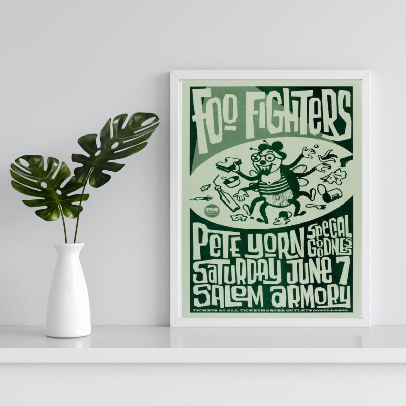 2003 Foo Fighters Hard Rock Salem Oregon Tour Poster - Image 2
