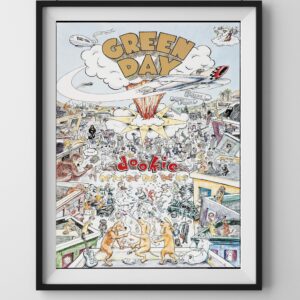 1990s Green Day Dookie Punk Rock Album Poster