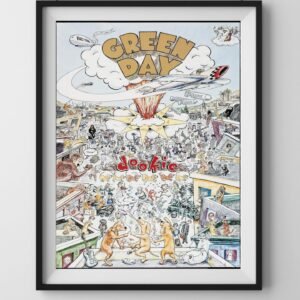 Green Day Dookie Poster Vintage Punk Rock Album Print