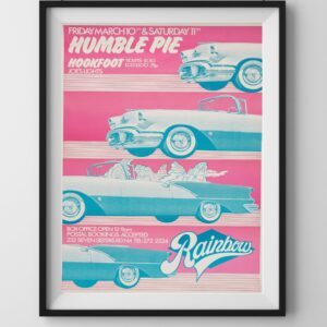 1970s Retro Humble Pie Rock Concert Tour Poster