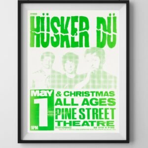1980s Hüsker Dü Poster – Retro Portland Indie Rock Concert Print