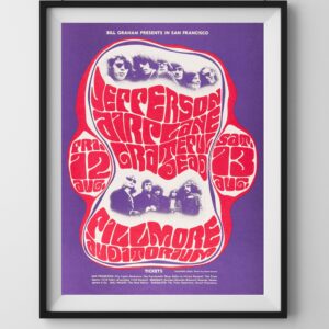 1960s Jefferson Airplane Grateful Dead Tour Concert Poster