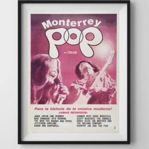 1960s Monterey Pop Festival Janis Joplin Jimi Hendrix Concert Poster
