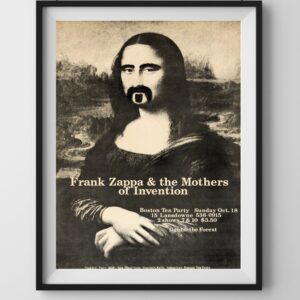 1970 Frank Zappa Mona Lisa Boston Tea Party Concert Tour Poster