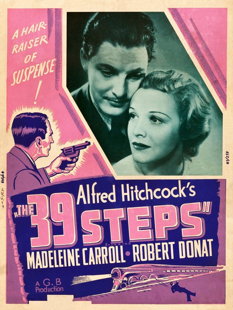 The 39 Steps 1935 Hitchcock Suspense Film Poster - Image 2
