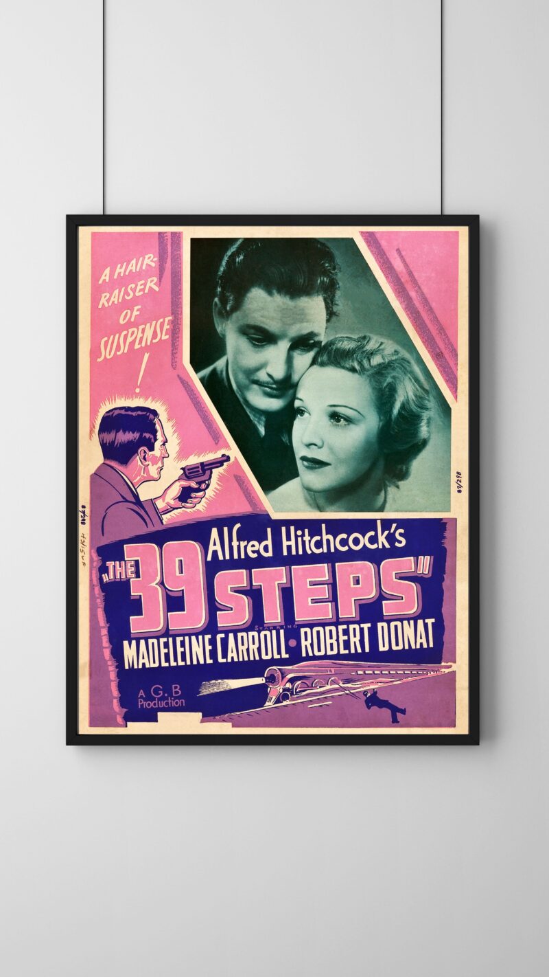 The 39 Steps 1935 Hitchcock Suspense Film Poster