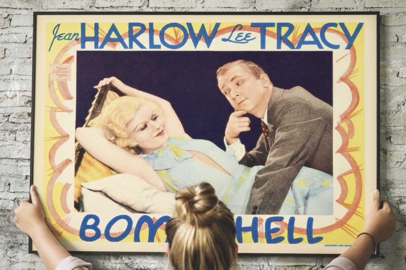 Bombshell 1935 Hollywood's Classic Screwball Comedy Poster with Jean Harlow