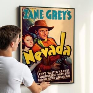 Nevada 1935 Classic Vintage Western Movie Poster with Buster Crabbe