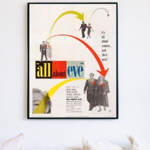 All About Eve 1950 Poster – Classic Bette Davis Drama Movie