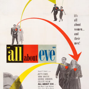 All About Eve 1950 Poster – Classic Bette Davis Drama Film Art