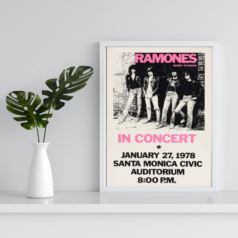 1978 The Ramones Punk Rock Santa Monica Tour Concert Poster - Image 3