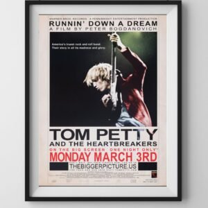 Tom Petty Runnin’ Down a Dream Poster – Heartbreakers Concert Movie Art Print