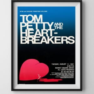 Tom Petty New Jersey Concert Poster Vintage Heartbreakers Tour Print