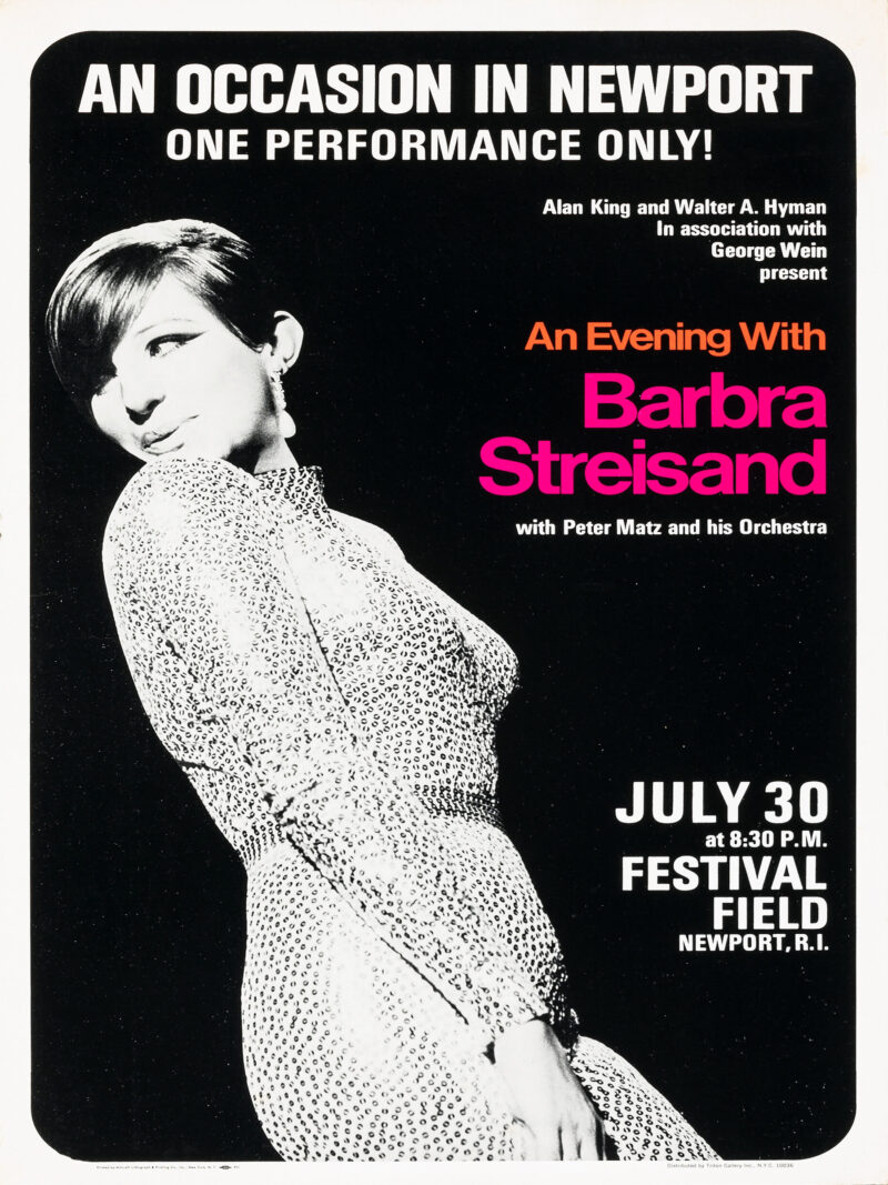 Barbra Streisand 1966 Poster – Newport Jazz Festival Concert Wall Print - Image 3