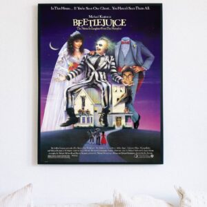 Beetlejuice 1988 Movie Poster – Tim Burton Horror Comedy Classic