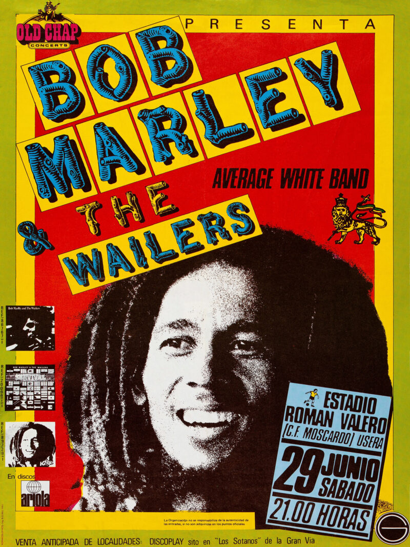 Bob Marley and the Wailers 1980 Concert Poster – Spain Tour Print - Image 3