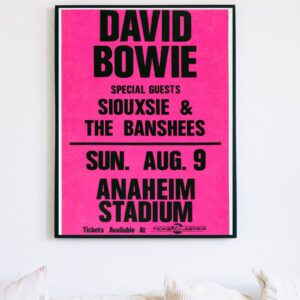 David Bowie 1987 California Concert Tour Poster