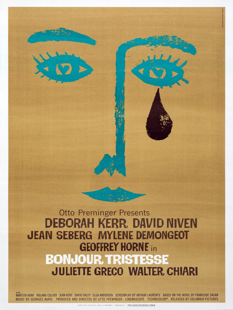 Bonjour Tristesse 1958 Movie Poster – French New Wave Classic - Image 2
