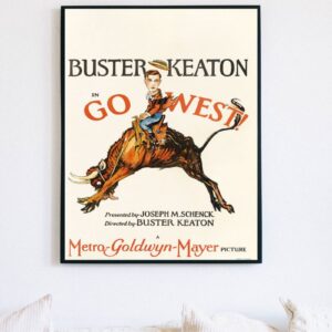 Go West 1924 Movie Poster – Buster Keaton Silent Western Comedy Print
