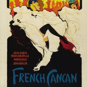 Alternative view of French Cancan 1955 Movie Poster – Jean Renoir Classic French Cinema