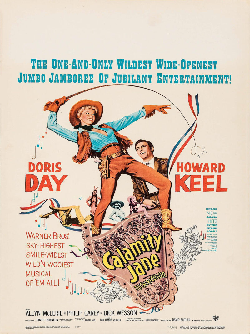Calamity Jane (1953) Doris Day Musical Movie Poster - Image 2