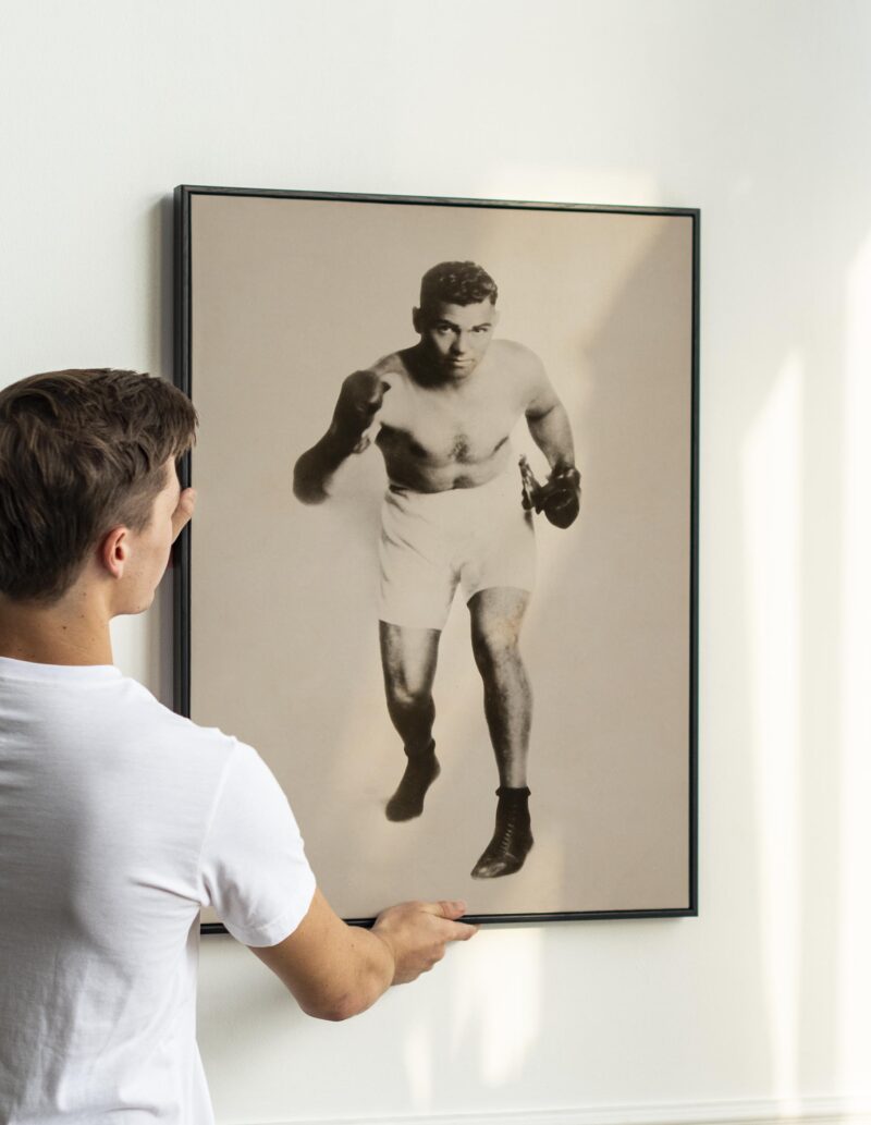 Vintage Jack Dempsey Boxing Poster Classic Sports Memorabilia, Retro Boxing Legend