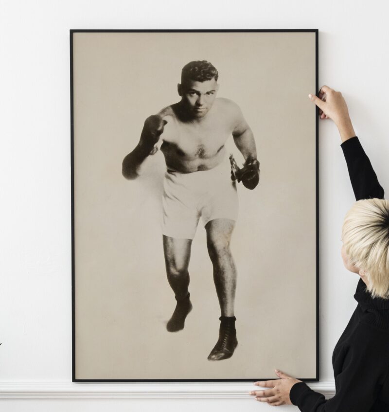 Vintage Jack Dempsey Boxing Poster Classic Sports Memorabilia, Retro Boxing Legend