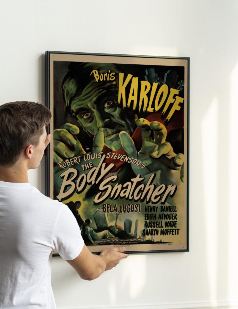 The Body Snatcher 1945 Movie Poster with Boris Karloff and Bela Lugosi