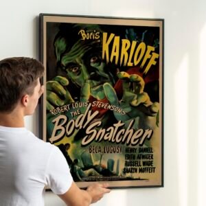 The Body Snatcher 1945 Movie Poster with Boris Karloff and Bela Lugosi