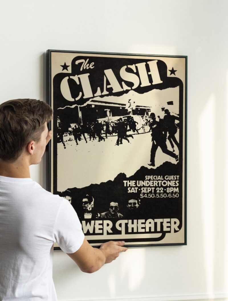 The Clash, The Undertones 1979 Philadelphia, PA Concert Poster