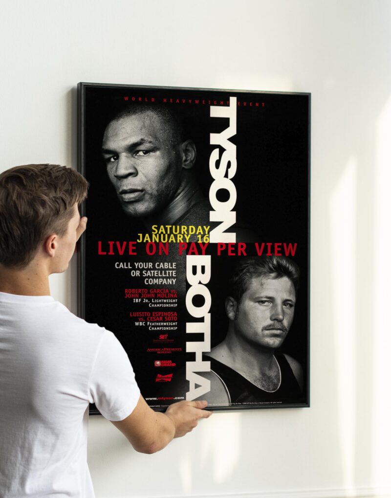 Mile Tyson vs Francois Botha Boxing Heavyweight Title Fight, Promotional Poster 1999